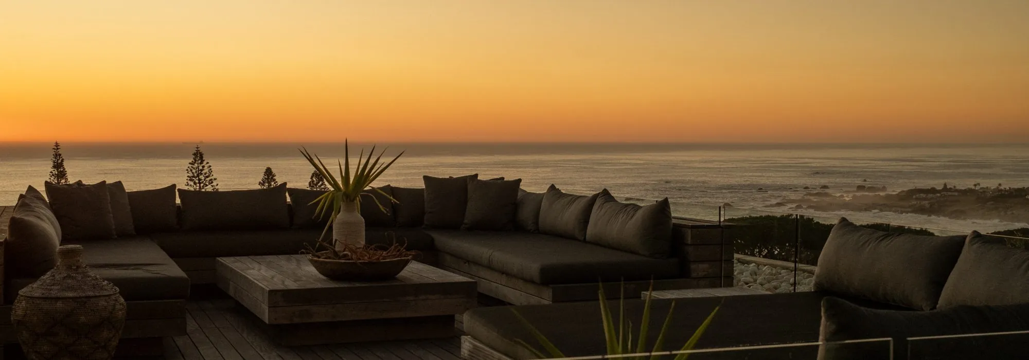 The rooftop at sunset